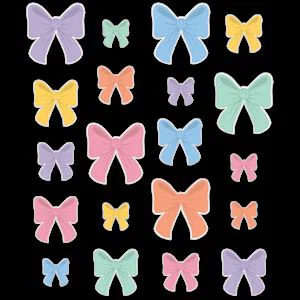 Pastel Bows Accents - Assorted Sizes