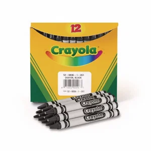 Black Crayons - 12 pack
