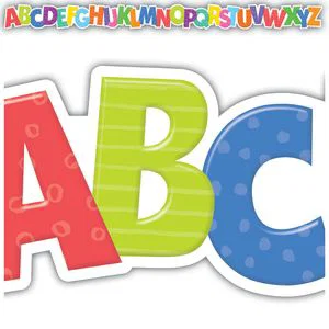 Colourful Alphabet Die-Cut Border Trim