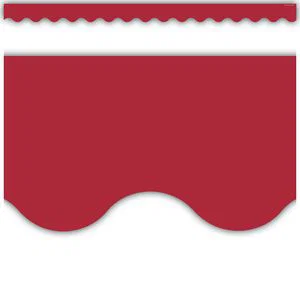 Cranberry Red Scalloped Border Trim