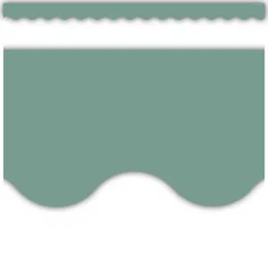 Retreat Green Scalloped Border Trim