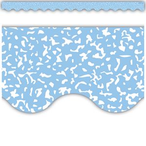 Image of Composition Blue Scalloped Border Trim