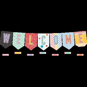 Image of Cool for School Pennants Welcome Bulletin Board