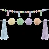 Pastel Pop Pom-Poms and Tassels Garland