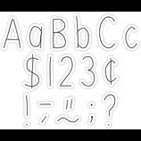 Black on White Hand Drawn 4 Letters Combo Pack