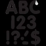 Black 4 Classic Self-Adhesive Letters Uppercase