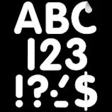 White 4 Classic Self-Adhesive Letters Uppercase