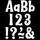 White 4 Wild Whimsy Self-Adhesive Letters Combo Pack