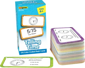 Telling Time Flash Cards Deluxe Set