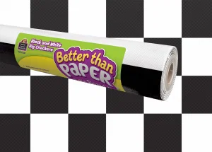 Black and White Big Checkers Better Than Paper® Bulletin Board Roll