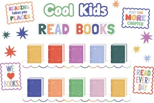 Colour Crush Cool Kids Read Books Mini Bulletin Board