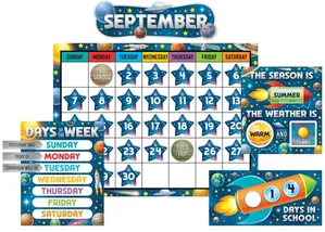 Outer Space Crew Calendar Bulletin Board