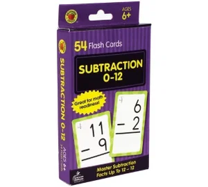 Subtraction 0-12 Flashcards