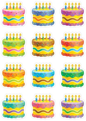Birthday Cakes Mini Accents