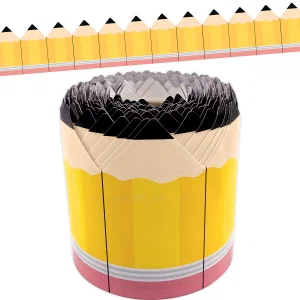 Pencils Die-Cut Rolled Border Trim