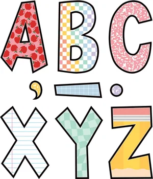 Cool for School 7" Fun Font Letters