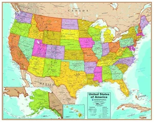 USA Political Map Interactive
