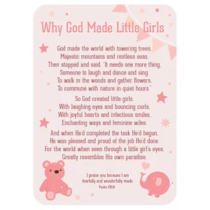 Verse Card - Why God Made Little Girls