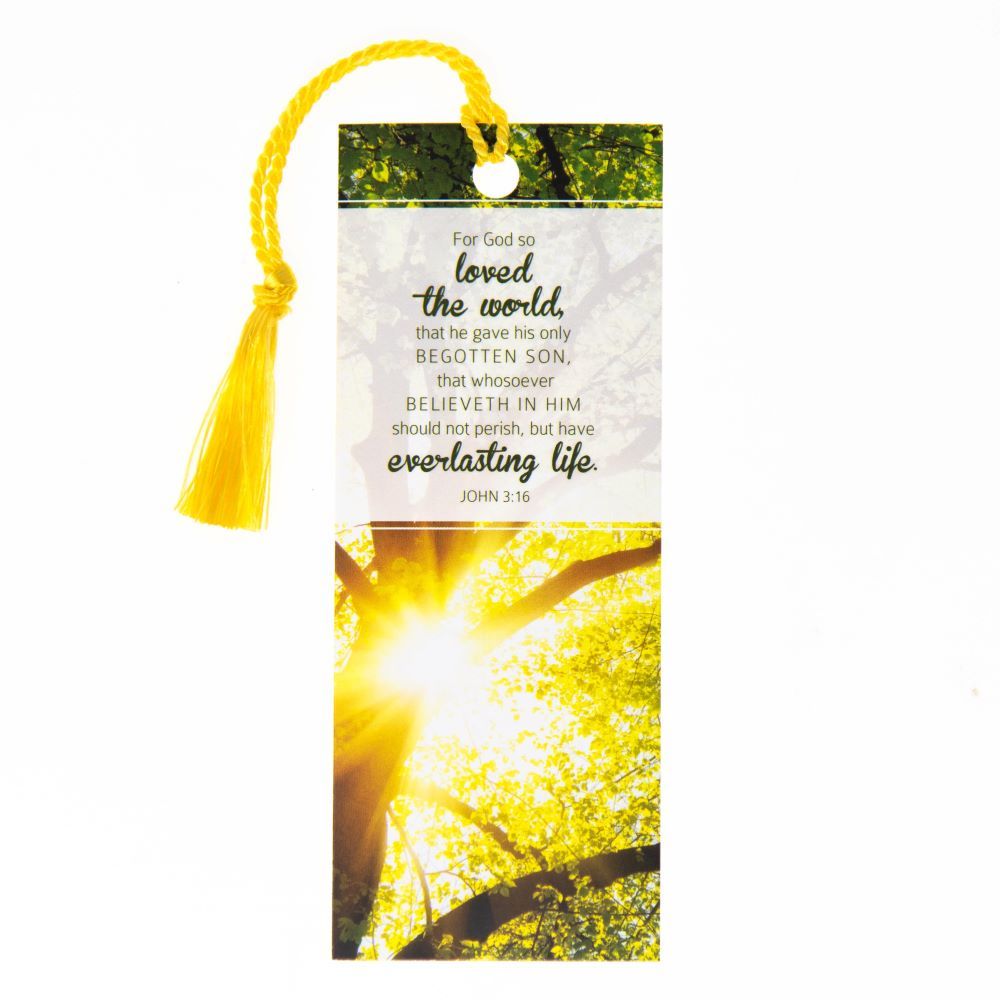 Image of Bookmark Tassel: For God so Loved  -John 3:16