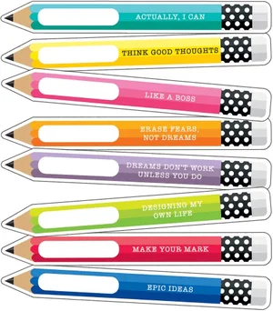 Motivational Pencils Cut-Outs