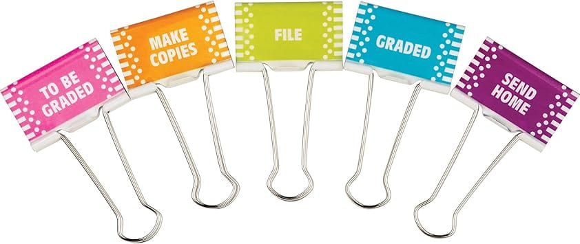 Classroom Management Large Binder Clips
