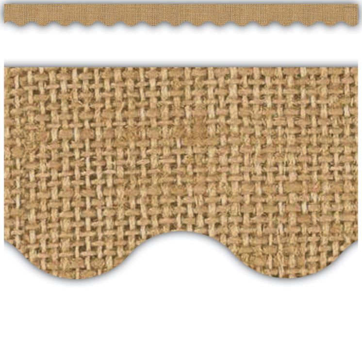 Burlap Scalloped Border Trim