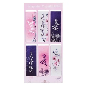 Magnetic Bookmark Set Faith Hope Love - 1 Corinthians 13:13