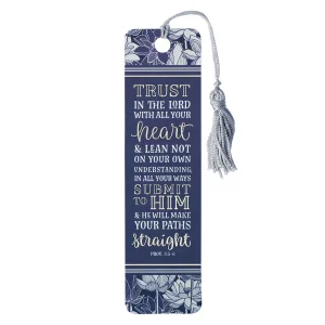 Bookmark Tassel Trust in the Lord Blue- Proverbs 3:5-6