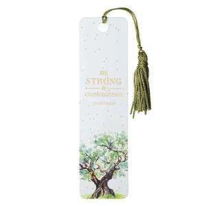 Bookmark Tassel Strong & Courageous Tree- Joshua 1:9