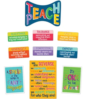Bulletin Board Set Teach Peace