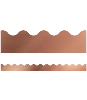 Scalloped Borders Rose Gold Foil