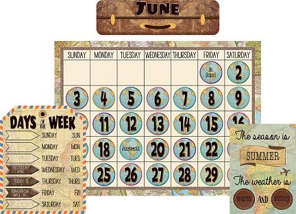 Calendar Bulletin Board Travel the Map