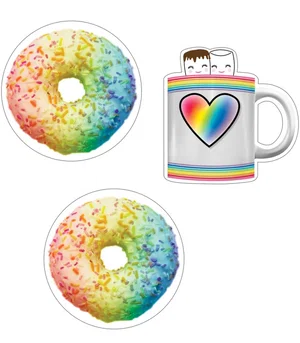 Cut-Outs Doughnuts and Cocoa Mugs