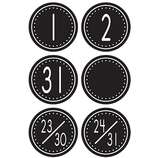 Calendar Chart Black & White Crazy Circles