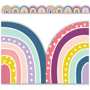 Die-Cut Border Trim Rainbows Oh Happy Day