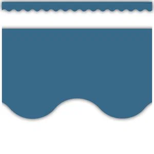 Scalloped Border Trim Slate Blue