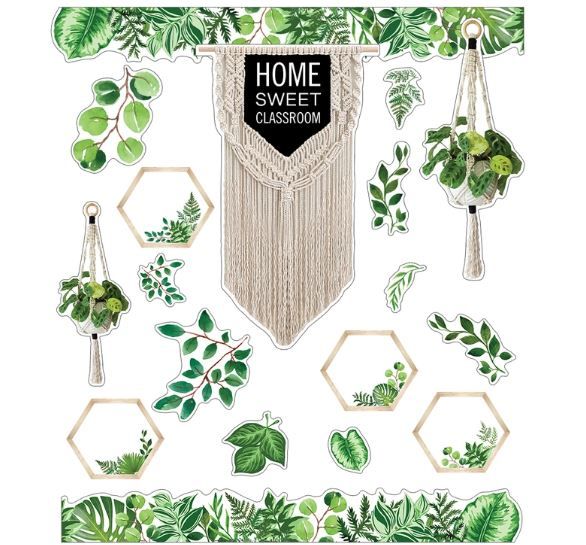 Image of Home Sweet Classroom Bulletin Board Set Simply Boho