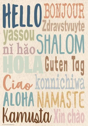 Everyone is Welcome Hello Positive Poster