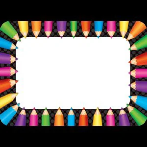 Coloured Pencils Name Tags/Labels