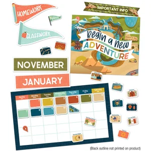 Let's Explore Calendar Bulletin Board Set