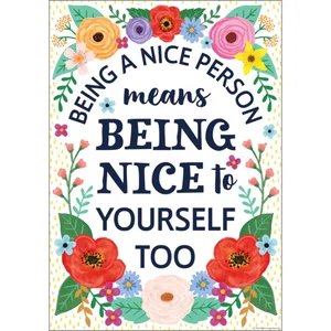 Wildflowers - Being a Nice Person Positive Poster