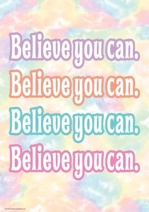 Pastel Pop - Believe You Can Positive Poster