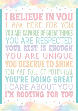 Pastel Pop - I Believe In You Positive Poster