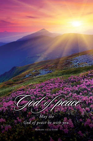 Bulletin-God Of Peace (Funeral) (Romans 15:33) (Pack Of 100)