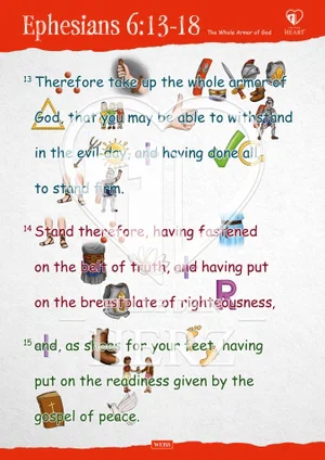 Fill Your Heart: The Whole Armor of God, Ephesians 6:13-18 Poster ESV