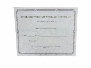 RECOGNITION OF YOUR ACHIEVEMENT