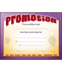 Promotion / Certificate  (RED)