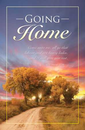 Bulletin Funeral Going Home Matthew 11:28
