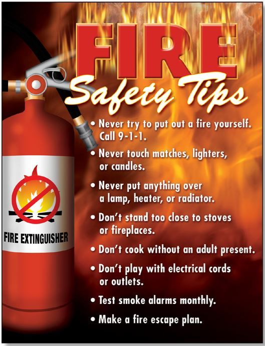 Image of Fire Safety Tips Poster