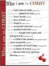 Who I Am In Christ Wall -Laminated Sheet, 19" x 26""